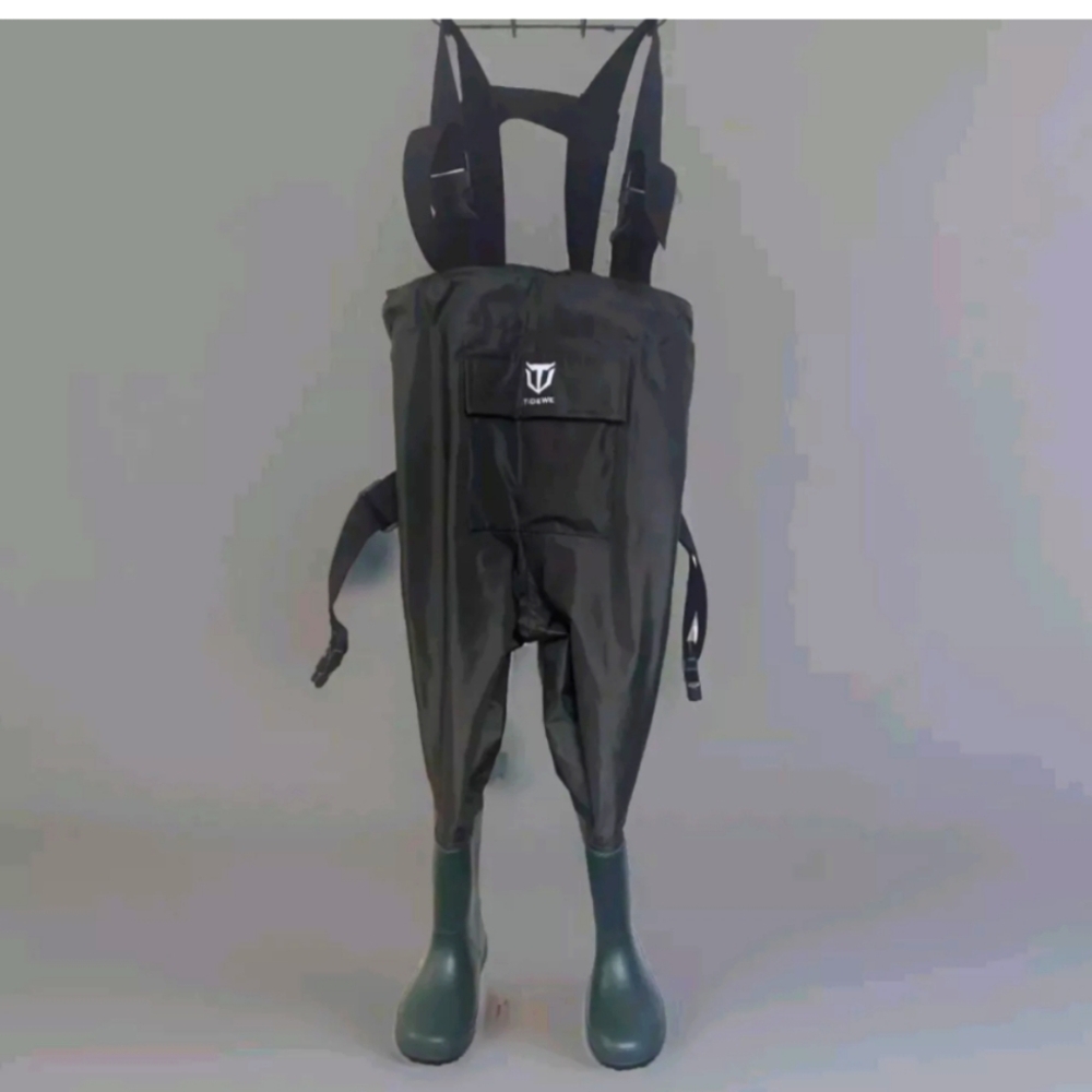 TideWe Chest Waders Fishing Green Childrens Boot Size 27 Bibs Overalls 2T 3T